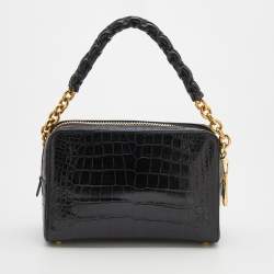 Pre Owned Tom Ford Black Alligator Leather Shoulder Bag