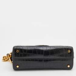 Pre Owned Tom Ford Black Alligator Leather Shoulder Bag