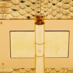 Pre Owned Tom Ford Gold Python Medium Natalia Chain Shoulder Bag