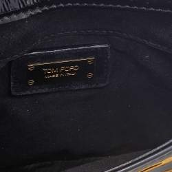 Pre Owned Tom Ford Black Patent Leather Mini Natalia Crossbody Bag