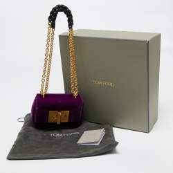 مملوكة مسبقًا Tom Ford Purple Velvet Mini Natalia Shoulder Bag