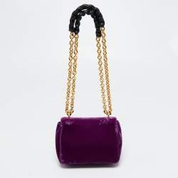 مملوكة مسبقًا Tom Ford Purple Velvet Mini Natalia Shoulder Bag