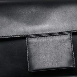 Pre Owned Tom Ford Black Leather Flap Shoulder Bag