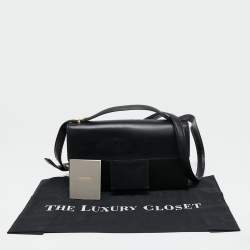 Pre Owned Tom Ford Black Leather Flap Shoulder Bag