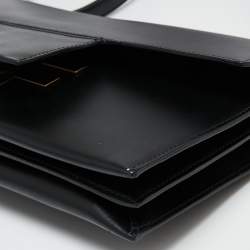 Pre Owned Tom Ford Black Leather Flap Shoulder Bag