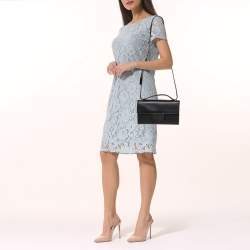 Pre Owned Tom Ford Black Leather Flap Shoulder Bag