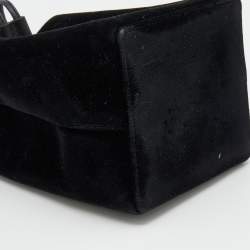 Pre Owned Tom Ford Black Velvet Crystal TF Mini Bucket Bag