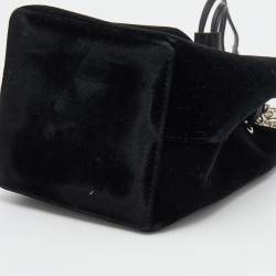 Pre Owned Tom Ford Black Velvet Crystal TF Mini Bucket Bag