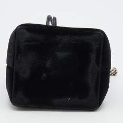 Pre Owned Tom Ford Black Velvet Crystal TF Mini Bucket Bag