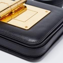 Pre Owned Tom Ford Black Leather Small Natalia Crossbody Bag