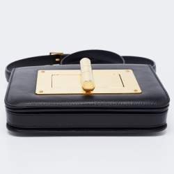 Pre Owned Tom Ford Black Leather Small Natalia Crossbody Bag