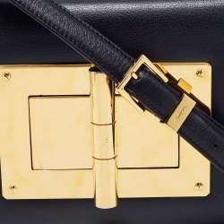 Pre Owned Tom Ford Black Leather Small Natalia Crossbody Bag