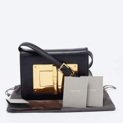 Pre Owned Tom Ford Black Leather Small Natalia Crossbody Bag