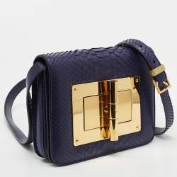 Tom Ford Blue Python Small Natalia Crossbody Bag