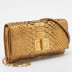 Tom Ford Gold Python Natalia Wallet On Chain