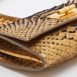 Tom Ford Gold Python Natalia Wallet On Chain