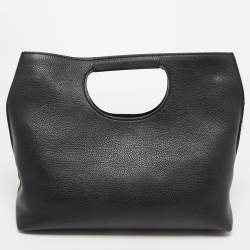 Pre Owned Tom Ford Black Leather Large Fold Over Alix Tote