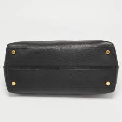 Pre Owned Tom Ford Black Leather Large Fold Over Alix Tote