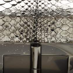 Tom Ford Metallic Silver Python Natalia Chain Shoulder Bag
