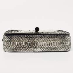 Tom Ford Metallic Silver Python Natalia Chain Shoulder Bag