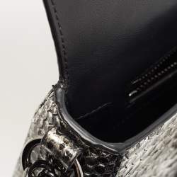 Tom Ford Metallic Silver Python Natalia Chain Shoulder Bag