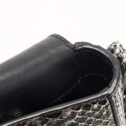 Tom Ford Metallic Silver Python Natalia Chain Shoulder Bag