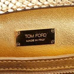 Tom Ford Gold Python Small Natalia Crossbody Bag