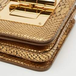 Tom Ford Gold Python Small Natalia Crossbody Bag