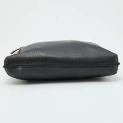 Pre Owned Tom Ford Black Leather Alix Fold Over Clutch