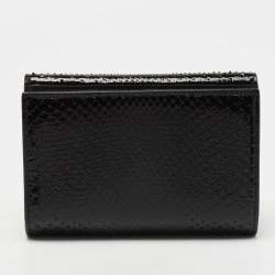 Tom Ford Black Python Flap Frence Wallet 