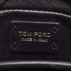 Tom Ford Black Leather T Twist Camera Bag