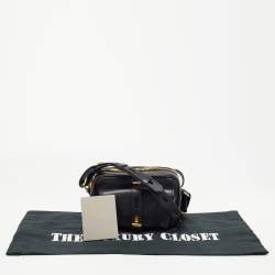 Tom Ford Black Leather T Twist Camera Bag