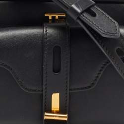 Tom Ford Black Leather T Twist Camera Bag