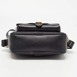 Tom Ford Black Leather T Twist Camera Bag