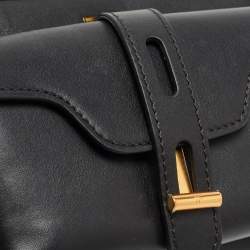 Tom Ford Black Leather T Twist Camera Bag