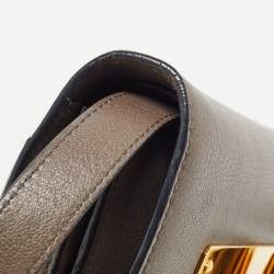 Pre Owned Tom Ford Dark Beige Leather Small Natalia Shoulder Bag