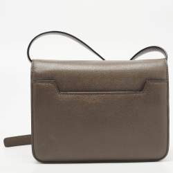 Pre Owned Tom Ford Dark Beige Leather Small Natalia Shoulder Bag