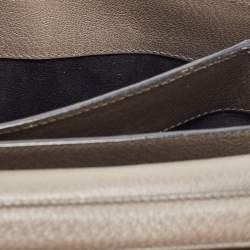 Pre Owned Tom Ford Dark Beige Leather Small Natalia Shoulder Bag