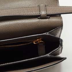 Pre Owned Tom Ford Dark Beige Leather Small Natalia Shoulder Bag