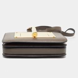 Pre Owned Tom Ford Dark Beige Leather Small Natalia Shoulder Bag