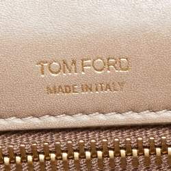 Pre Owned حقيبة كتف توم فورد ناتاليا إيست ويست جلد ثعبان ذهبي