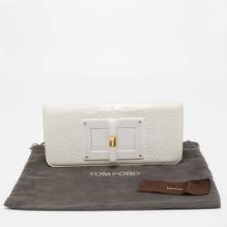 Pre Owned حقيبة كتف توم فورد ناتاليا إيست ويست جلد ثعبان ذهبي