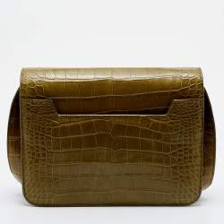 Pre Owned Tom Ford Green Alligator Small Natalia Crossbody Bag