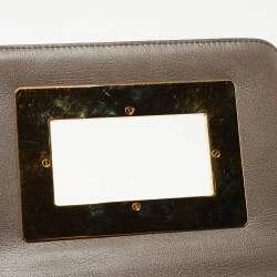 Pre Owned Tom Ford Dark Grey Leather Small Natalia Crossbody Bag