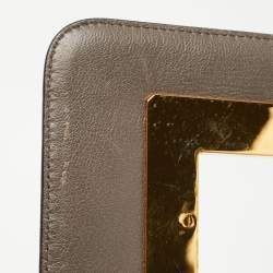 Pre Owned Tom Ford Dark Grey Leather Small Natalia Crossbody Bag