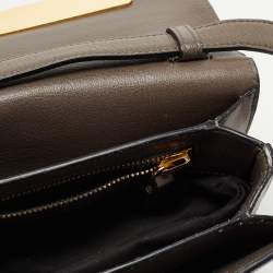 Pre Owned Tom Ford Dark Grey Leather Small Natalia Crossbody Bag