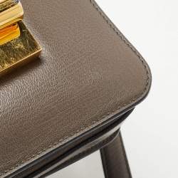 Pre Owned Tom Ford Dark Grey Leather Small Natalia Crossbody Bag