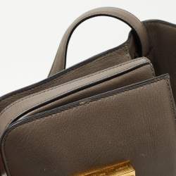 Pre Owned Tom Ford Dark Grey Leather Small Natalia Crossbody Bag