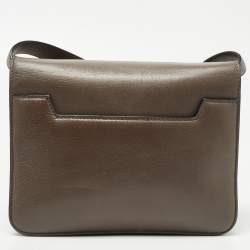 Pre Owned Tom Ford Dark Grey Leather Small Natalia Crossbody Bag