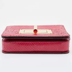 Pre Owned Tom Ford Pink Python Large Natalia Shoulder Bag